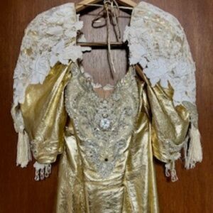 Gold Lamé Evening Gown